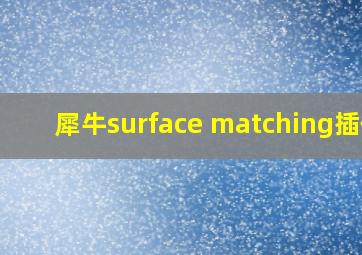 犀牛surface matching插件